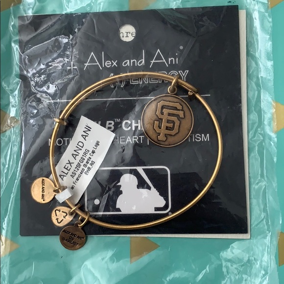 NIB Alex and Ani MLB Charm SF Giants Bracelet - Picture 2 of 5